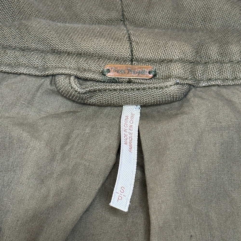 Free People In Our Nature Green Belted Utility Jacket - Picture 9 of 10